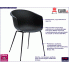 Czarne nowoczesne krzesło Floris