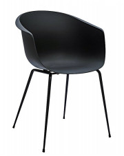 Czarne metalowe krzesło - Floris w sklepie Edinos.pl
