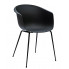 Czarne metalowe krzesło - Floris