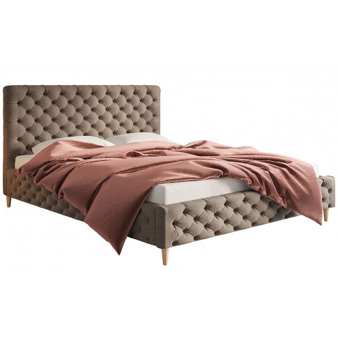 Tapicerowane pikowane łóżko z zagłówkiem 120x200 Cortis