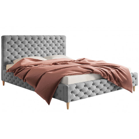 Tapicerowane pikowane łóżko z zagłówkiem 180x200 Cortis