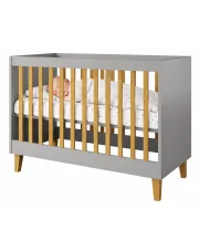 Szare łóżeczko niemowlęce - Branos 6X w sklepie Edinos.pl
