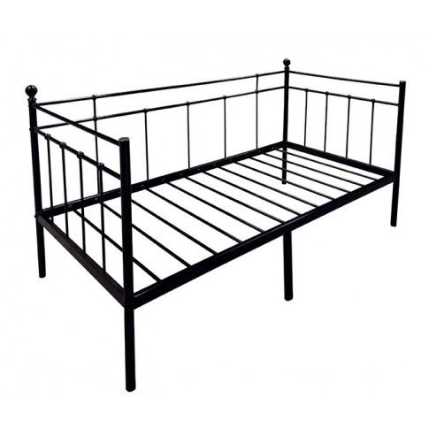 Zdjęcie produktu Pojedyncze łóżko metalowe Toles 90x200 - czarne.