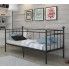 Fotografia Pojedyncze łóżko metalowe Toles 90x200 - czarne z kategorii Łóżka metalowe