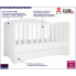 Białe nowoczesne łóżeczko dla dziecka Pinokio 2X