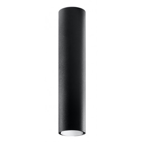 Czarny minimalistyczny plafon tuba S245-Lagor