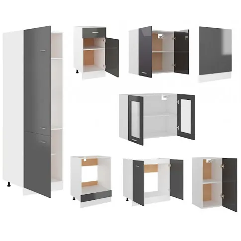 Komplet skandynawskich szafek kuchennych Skizo