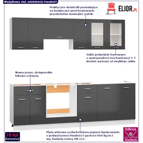 Zestaw 8 szafek kuchennych Deros