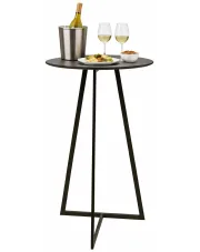 Wysoki mały stół metalowy Gimi - Czarny w sklepie Edinos.pl