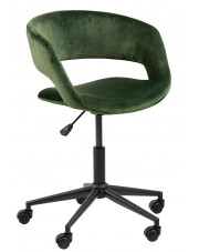 Zielony fotel biurowy z weluru - Kinni w sklepie Edinos.pl