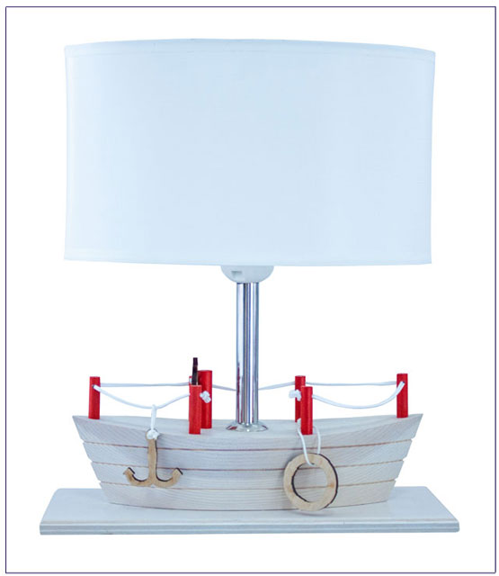 Biała lampka nocna dla dzieci statek S184-Mirva