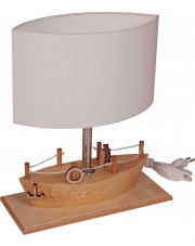 Drewniana lampka biurkowa dla dzieci statek - S185-Mirva