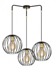 Czarna industrialna lampa wisząca  - D030-Lisen w sklepie Edinos.pl