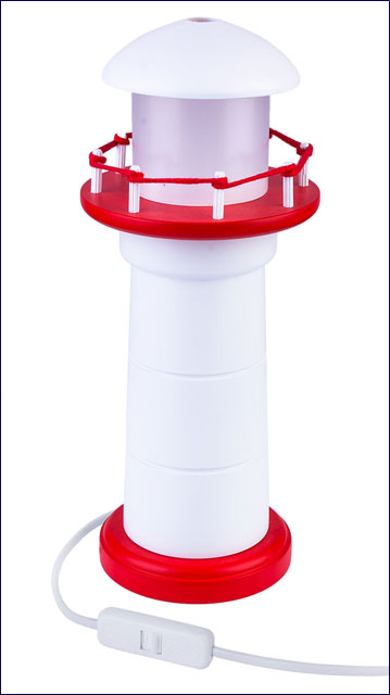 Biało-czerwona lampka nocna dla dzieci latarnia S186-Dinos
