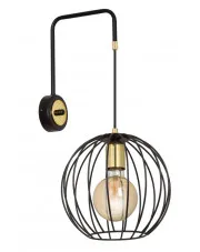 Czarny druciany kinkiet w stylu loftowym - D032-Lisen w sklepie Edinos.pl