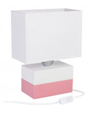 Biało-różowa lampka na biurko dla dziewczynki - S188-Kaspi w sklepie Edinos.pl