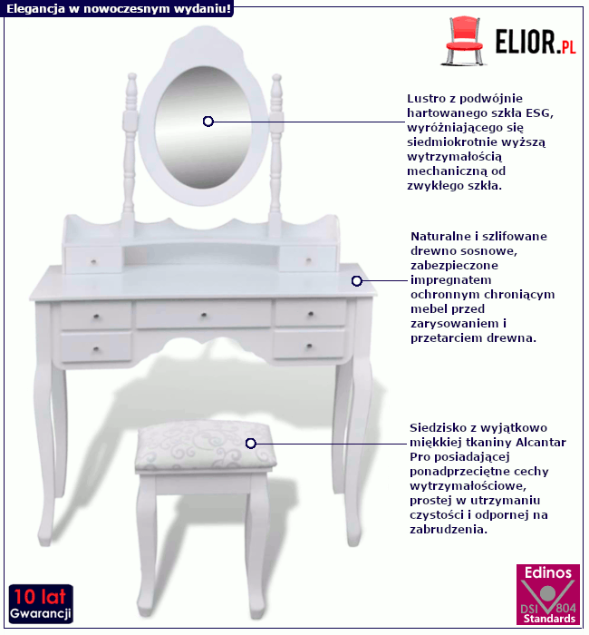 Toaletka Lirena: cechy produktu