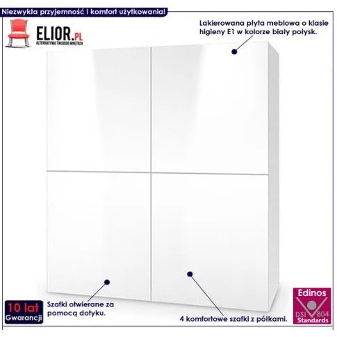 Fotografia Nowoczesna komoda Vitoria 2X - biały połysk z kategorii Kuchnia i jadalnia