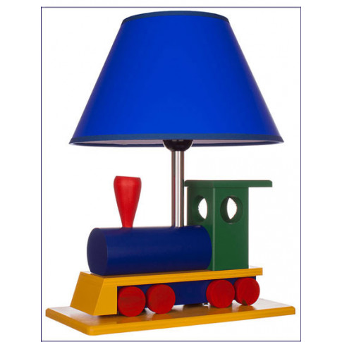 Lampka nocna biurkowa dla dzieci drewniana S189-Skarlet