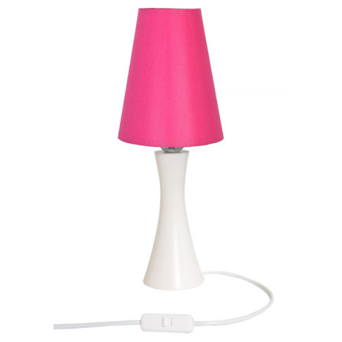Biało-różowa lampka nocna dziecięca z drewna S192-Larix