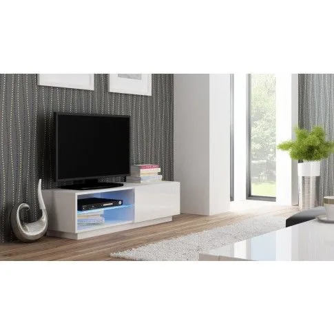 Zdjęcie szafka RTV z oświetleniem biały połysk Vitoria 4X | Edinos.pl