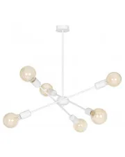 Biała industrialna metalowa lampa wisząca - D036-Dantos w sklepie Edinos.pl