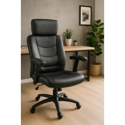 Zdjęcie czarny fotel obrotowy do komputera Velesso | Edinos.pl