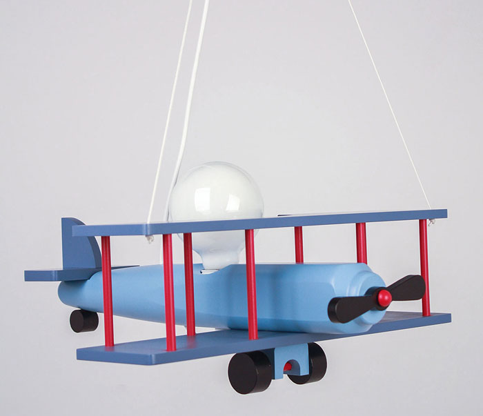 Drewniana lampa wisząca dla dzieci samolot S198-Frela