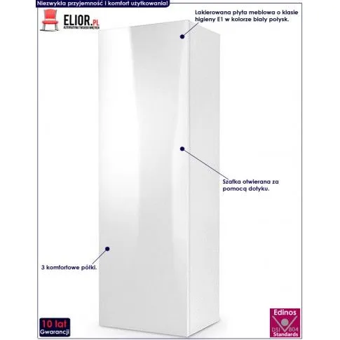 Fotografia Szafka wisząca Vitoria 8X - biały połysk z kategorii Komody