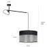 Wymiary czarnej lampy wiszącej D037-Ardos