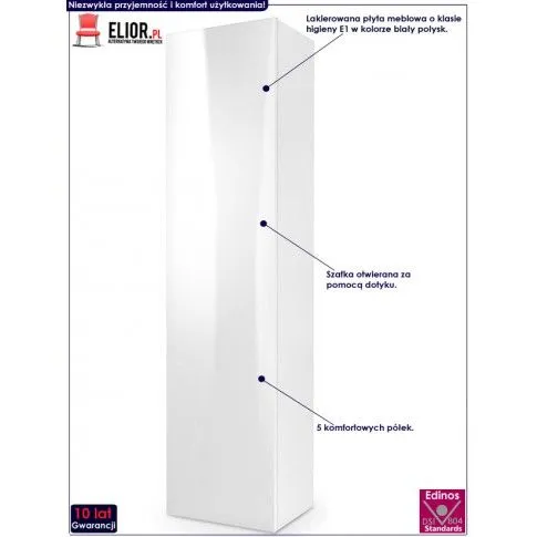 Fotografia Lakierowana szafka Vitoria 9X - biały połysk z kategorii Komody