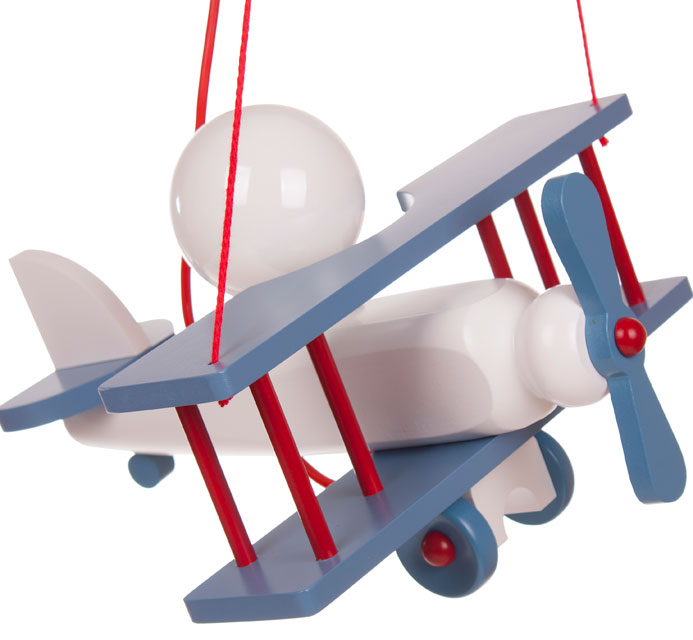 Drewniana lampa wisząca samolot do pokoju dziecięcego S199-Powen