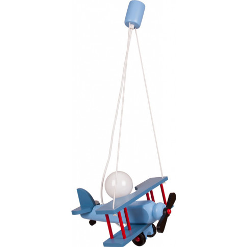 Niebieska lampa wisząca samolot dla dziecka S199-Frela