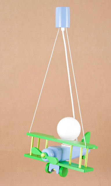 Drewniana lampa wisząca samolot do pokoju dziecięcego S199-Powen