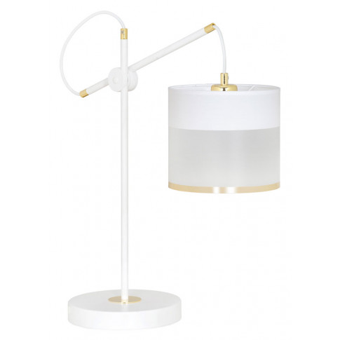 Biała nowoczesna lampka nocna z abażurem D041-Ardos