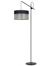 Czarna nowoczesna lampa podłogowa z abażurem - D042-Ardos
