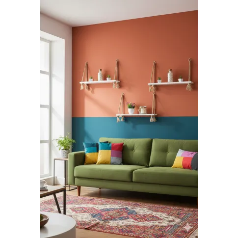 Zestaw trzech białych wiszących półek   Latina 3X