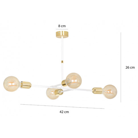 Wymiary nowoczesnej lampy wiszącej D044-Mingo