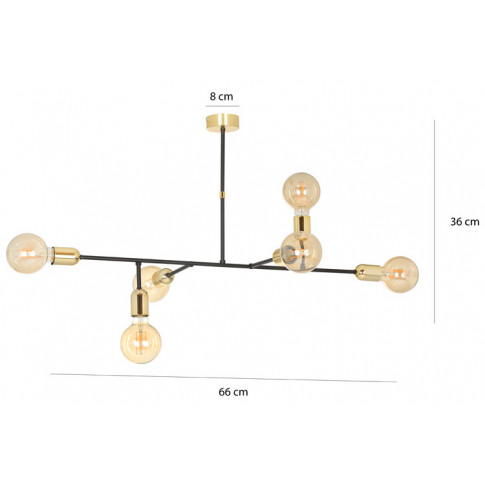 Wymiary nowoczesnej lampy wiszącej D045-Mingo