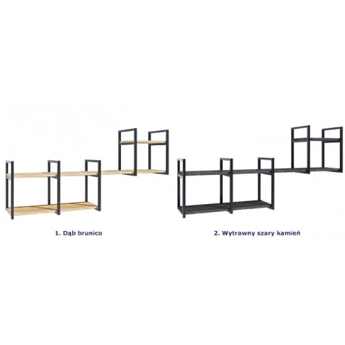 Dostepne kolory półki ściennej Lunes 9X