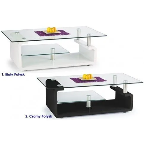 Zdjęcie czarna szklana ława wysoki połysk Zirkos | Edinos.pl