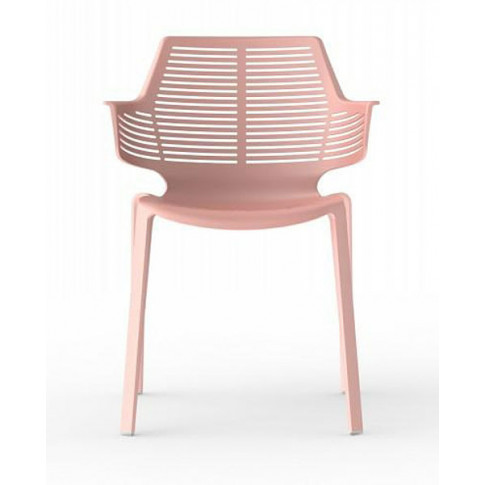 Różowe krzesło Iseki designerskie