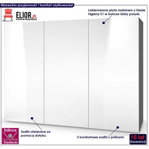 Fotografia Komoda wisząca Vitoria 3X - biały połysk + popiel z kategorii Komody