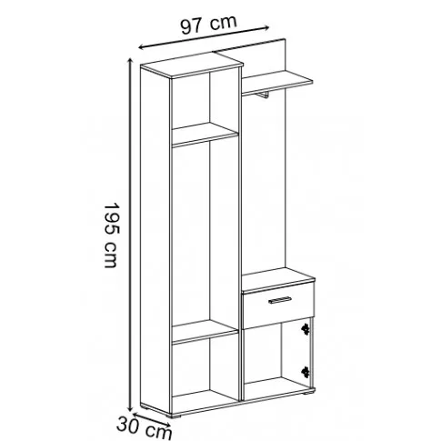 Wymiary szafy garderoby Lorna