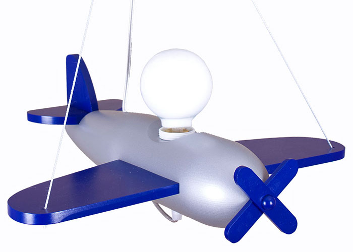 Granatowa lampa wisząca dla dzieci samolot G974-Nelora