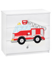 Komoda dziecięca na zabawki wóz strażacki - Happy 10X