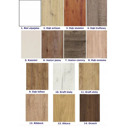 Wybór kolorów ławostołu Rakel