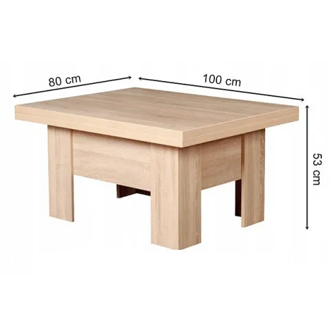 Wymiary ławostołu Rakel przed rozłożeniem