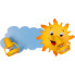 Kinkiet dla dzieci podwójny słoneczko - S214-Helis