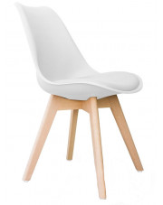 Białe krzesło skandynawskie - Sarmel 2X w sklepie Edinos.pl